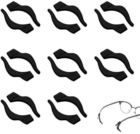 Lot De 8 Paires De Branches Antidérapantes En Silicone Pour Branches De Lunettes, Confortables Et Antidérapantes Pour Lunettes De Sport De Soleil, De Lecture Ou De Vue, Maintien Sécurisé Et Sans