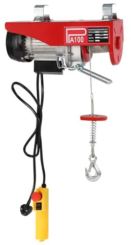 Electric Pulley Crane Scaffold Hoist Winch for Workshop Garage Cable Lift With Remote Control Electrical Rope/Cable For Factories, Docks, Warehouses, 50kg(Single Cable), 100kg(Double Cable)