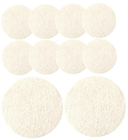 Cabilock 10 Stück Gesichtspeeling Pads Aus Natürlicher Luffafaser Sanftes Peeling Tiefenreinigend Für Empfindliche Haut Für Tägliche Gesichtsreinigung Und Reisen