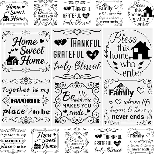 WANDIC 3 Fogli incoraggiano la Scrittura di copywriting, Adesivi per Scrapbooking, Adesivi per finestre, Decalcomanie Impermeabili per mobili Fai da Te e Album fotografici, 15 x 30 cm