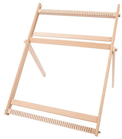 RIZGHWOY Verstellbarer Webrahmen, Massivholz-Webstuhl für Heimwerkerarbeiten, Einfach zu Bedienen für Alle Fähigkeitsstufen, für die Herstellung von Schals und Decken, 70 X 50 Cm