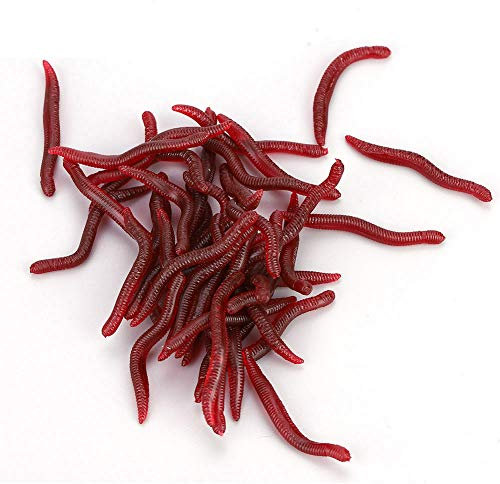 4cm Esca Artificiali per Pesca in Morbido Silicone Esca da Pesca in Gel di Lombrico Esca per Pesca di Simulazione(50pcs)