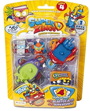 SUPERTHINGS RIVALS OF KABOOM SuperZings - Blíster 5 Serie 4 Fahrzeuge und Sammelfiguren Farbe Sortiert