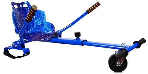 Gift Gadgets Racer Hoverkart Graffiti Galaxy Spider Camo Go Kart Hover Cart Frame Adjustable For 6.5 8 10 Inch Balance Boards (Galaxy Blue)