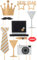 Brandsseller Fotorequisiten-Set New Year 10 Teilig Silvester Deko Party Requisiten