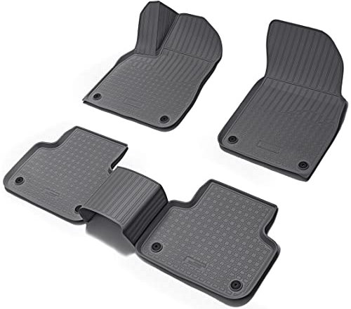 Recambo 3D Gummi Fußmatten kompatibel für Audi Q8 SQ8 | Typ 4M F1 | BJ ab 2018> | Auto Gummimatten | Passgenau | mit Rand | schwarz