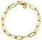 SINGULARU - Pulsera Link. Eslabones en Latón con Acabado Baño de Oro de 18 Kt. Talla Unica. Largo de cadena Ajustable 18 cm. Joyas para Mujer