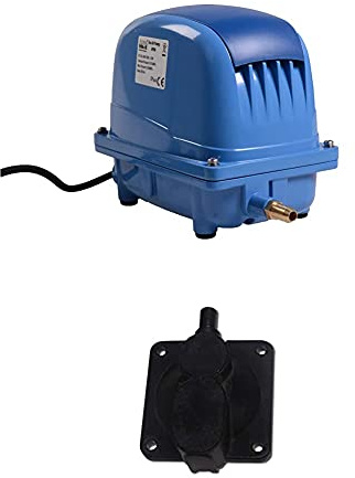 AquaForte Energiesparende Luftpumpe AP-100, 106 l/min (bei 1 m), Max. Druck: 3,8 m, 65 W + Membranenset AP-60/80/100, Ersatzteil, Schwarz, Weiß + Luftkammerset AP-60/80/100, Ersatzteil, Schwarz, Weiß