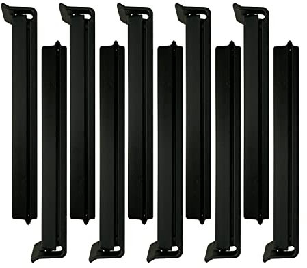 MEGA CLIP Tütenclips (10 Stück) in schwarz | 10 Verschlussclips/Beutelklammern/Lebensmittel Aufbewahrung Clips in schwarz mit 14 cm Länge und 1,8 cm Breite, Cliptastisch funktionale Qualität