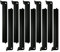 MEGA CLIP Tütenclips (10 Stück) in schwarz | 10 Verschlussclips/Beutelklammern/Lebensmittel Aufbewahrung Clips in schwarz mit 14 cm Länge und 1,8 cm Breite, Cliptastisch funktionale Qualität