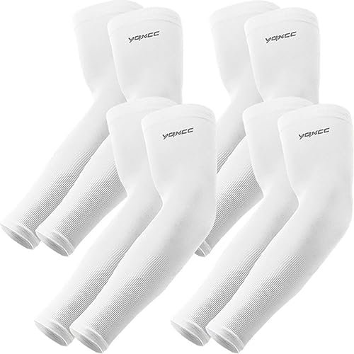 YQXCC 4 Pares Mangas del Brazo Protección UV - Cubierta de Tatuaje Mangas de Enfriamiento para Hombre Mujer Deportes Ciclismo Golf