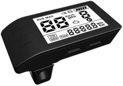 Display LCD Multifunzione per Bici Elettriche Argento Modello Mini Max Piuma