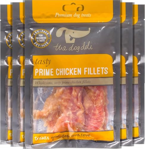 Petface The Dog Deli Prime Chicken Fillets Dog Treats, 100 g (Pack of 5) | Oxy-Pack Fresh, Resealable Pouch, Wholesome & Nutritious, for Rewards