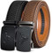 BULLIANT Gürtel Herren 2er, Gürtel Ratsche Automatikschließe Ledergürtel für Herren Verstellbar 35mm Breit mit Geschenkbox(Schwarz/Tawny-115cm/32-38 taille verstellbar)
