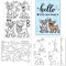 GLOBLELAND Geschichtete Comic Hund Silikon Klarstempel Tier Stanzformen PET Farbe Bastelschablonen Vorlage Für Kartenherstellung DIY Prägung Scrapbooking Basteldekoration