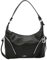L.CREDI Hobo-Bag LARINA Damen-Umhängetasche 32x12x25 (schwarz)