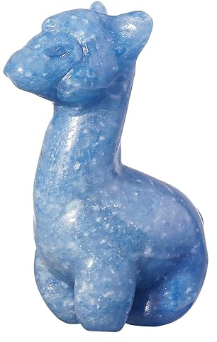 Nupuyai 4 cm Alpaka Figur Deko Blauer Aventurin Stein Lama Glücksbringer | Alpaka Figur Glücksbringer, Handschmeichler Taschenstein, Talisman Heilstein, Alpaka Wohnzimmer Tischdeko Geschenk