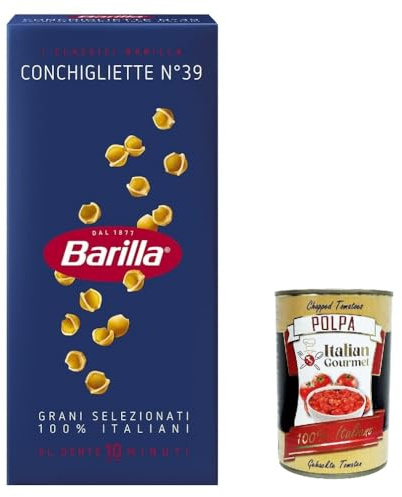 Italian Gourmet Conchigliette Nr.39 pasta secca italiana 20 x 500g Nudeln | Guscio piccolo e cavo, sammelt Soßen im Inneren, ottime per minestre, Gesamtnettogewicht 10 kg + Kostenlos Polpa 400g