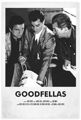 Goodfellas Klassische Retro-Filmplakate Film 8 Leinwand Wandkunst Dekor Gemälde für Wohnzimmer Zuhause D Leinwand Poster Wandkunst Dekor Druck Bild Gemälde für Wohnzimmer Schlafzimmer Dekoration