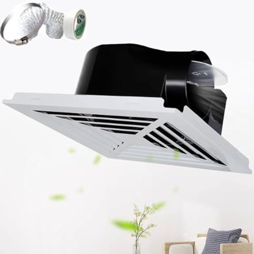 BETAM Exhaust Fan for Bathroom Ceiling,300 * 300Mm Extractor Fan Kitchen with Check Valve,360°Quiet Ventilation Fan,11CM Thin Chassis Design,Easy To Install And Clean