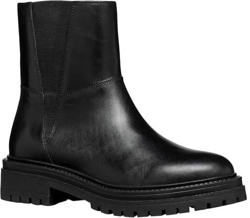 Geox D Iridea C, Stivale alla Caviglia Donna, Nero, 36 EU