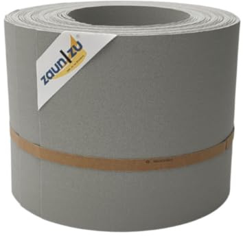 zaun|zu® Premium 10x Einzelstreifen | Sichtschutzstreifen PP für Doppelstabmatten UV-beständiger Sichtschutz | Zaunblende | Made in Germany | leichte Montage Steingrau,10x 2,55m