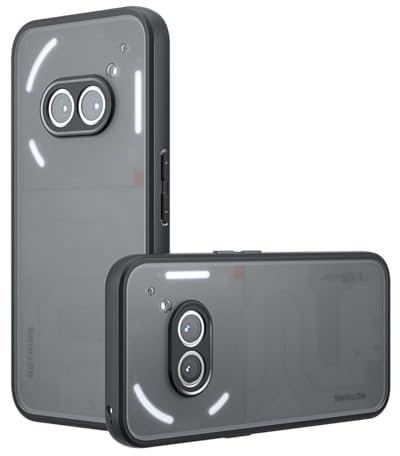 SEIAIYG Coque pour Nothing Phone 2a, Housse de Protection Translucide Givré, Hard PC + TPU Bumper Etui, Antichoc Coque pour Nothing Phone 2a, Black