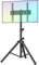 WHYFONE Soporte TV Pie Universal para TV de 26-65 Pulgadas de LED OLED LCD Plasma, Carrito de TV Móvil con 4 Ajustes de Altura, Inclinable, Mueble TV de hasta 35kg máx. VESA 400x400mm