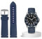 Clouismus 22 mm wasserdichtes Nylon-Armband für Mido M026.629/430 Ocean Star M042.430 Ersatzarmband Herrenzubehör(Blue silver buckle)