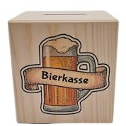 KF-Holz Holzspardose 10x10x10 cm – Bierkasse, Kaffeekasse, DIY Spardose, personalisierte Sternzeichen, Made in Österreich