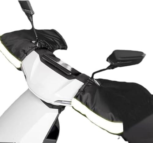 YFCJYBF Lenkerhandschuhe Fahrrad Winter, Winter Wasserdicht Schutz Lenker Thermo Handschuhe,Motorrad-, Fahrrad-, Roller-Winterhandschuhe mit reflektierenden Streifen