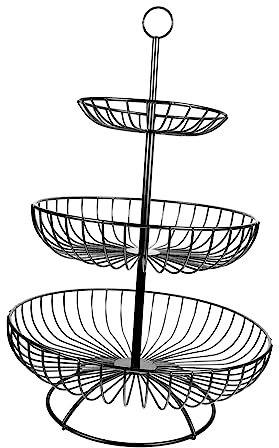 GREENADSCAPE Portafrutta in Ferro A 3 Livelli Cestino Per Frutta E Verdura Supporto A Rete Per Cucina Organizer Per Alimenti