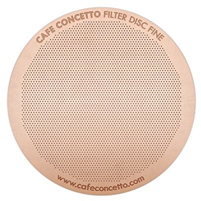 CAFE CONCETTO Filter for use in AeroPress XL Coffee Makers (Fine XL) - Premium Replacement Disc - Reusable Metal, Titanium Coated Stainless Steel. Upgrade Your Mesh or Filter Papers