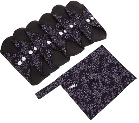 IWOWHERO Serviettes Hygiéniques Réutilisables 10 Pièces Confortables Lavables Portables Fournitures Menstruelles Accessoires Voyage et