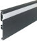 LED-Aluminium-Sockelleiste 300 cm Länge, 10 cm Höhe, Aluminium-Kanal-Sockelleiste für Verbergen von LED-Lichtleisten, Sockelleiste, LED-Kanal mit Abdeckung, LED-Lichtleisten-Diffusor für Zuhause
