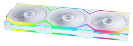 Lian Li UNI FAN SL Wireless PC Lüfter 120mm RGB – 3er Pack Gaming PC Lüfter Weiß | PWM Lüfter - 40 ARGB LEDs - bis 2.000 U/min - Stecksystem - hoher Airflow - Vibrationsarm - Leise