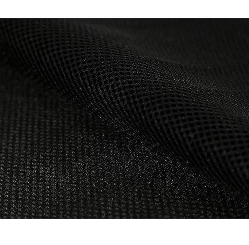 Tela de rejilla de altavoz,Tela de malla de altavo Tela de malla transpirable 3D elástica, 160x20, 0cm/160x45cm, for hacer sillas, altavoz, tela de malla, red insonorizada a prueba de polvo(4 black,16