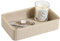 MEIBOOCH Desk Organizer Tray, PU Leather Valet Tray Nightstand Organizer Cologne Perfume Trays for Men Women, Decorative Vanity Trays Key Bowl Trinket Dish (Beige, 9.5 x 6 x 2.2)
