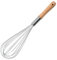 Wooden Whisk, 12 Inch Stainless Steel Wire Kitchen Whisk with Wooden Handle, Non-Stick Multifunctional Whisk for Blending Whisking Beating Frothing Stirring Batters