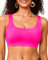 Sport-BH für Damen, Badeanzug, Bade-BH, Bikini-Oberteil, U-Ausschnitt, Badebekleidung 2025, Knallpink (Hot Pink), Large
