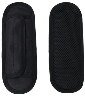 OUDQFCJ 2 Pcs Schwarz Universal Schulterriemenpolster Ersatz Schulterpolster Luftkissen Schulterentlastung 24 * 8cm