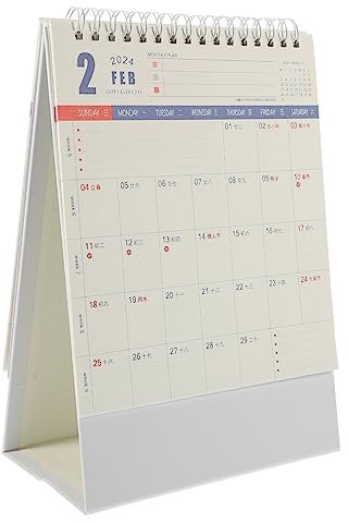 Operitacx Stehkalender Für Schreibtisch Moderner Monatskalender Aus Stabilem Material Für Büro Und Zuhause Persönliche Notizen Und Kreative Zeichnungen Möglich Organisieren Sie Ihren