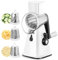 NESTREE. Rotary Cheese Grater & Vegetable Chopper/Slicer- Efficient & Easy Cutting with 3 Interchangeable Drum Blades- Perfect for Cheese, Cucumber, Carrot, Nuts, and More