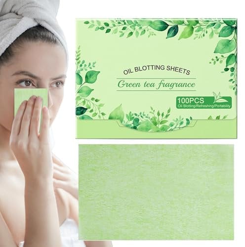 Bomefoi Oil Blotting Sheets, 100X Oil Wipes for Face, Gentle Makeup-Friendly Pads, Anti-Shine Wipes for Travel Outdoor Activities
