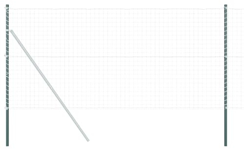 vidaXL Zaunpfosten Außen 140 cm grün, pulverbeschichteter Stahl - rostfrei, vielseitig einsetzbar. Einfacher Einbau für Garten, Hof und zur Begrenzung von Grundstücken. Inkl. Schrauben und Verbindung