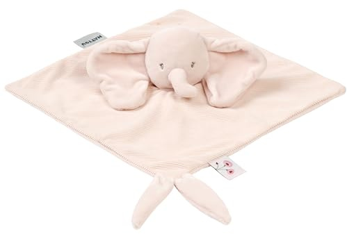 Nattou Doudou en Velours Motif éléphant - 28 x 28 cm - Polyester/Coton - pour Fan - Rose