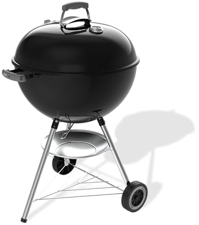 Weber Barbecue a carbone Original Kettle 57 cm con supporto e ruote | BBQ classico in acciaio smaltato antiruggine, termometro, sistema pulizia One-Touch, superficie cottura 2342 cm²