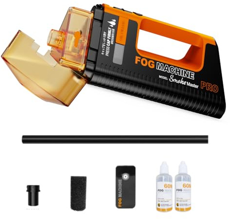 LENSGO Smoke Master PRO Handnebelmaschine, 40–100 W, regulierbare, tragbare Nebelmaschine mit Typ-C-Schnellladefunktion, wiederaufladbare Mini-Nebelmaschine für Fotografie, Video, Bühnen