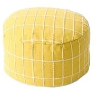 Schminktischhocker, Fußhocker, Unbefüllter Pouf-Bezug, Fußhocker, Baumwolle, Polyester, Mehrfarbig(Yellow)