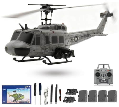 Meiurlex RC ERA C032 UH-1 Huey RC Helikopter - 1:48 6CH Brushless Ferngesteuertes Hubschrauber, 3D Stuntflug & Hochpräzisions RC Flugzeug für Erwachsene Anfänger